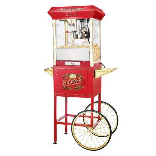 Great Northern Popcorn Red Antique Style Popcorn Popper Machine with 