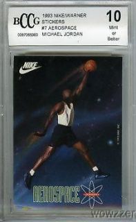 1993 Nike Stickers #7 Michael Jordan Flying ( Aerospace) BECKETT 10 