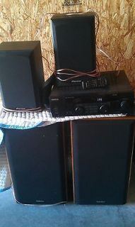 Home Audio Bundle W/ 1 Kenwood AR 404, 2 Technics SB CR77, 2 Pioneer S 
