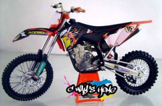   12 KTM 450 SX F Cross Country Diecast Motorcycle Model For Kids Gifts