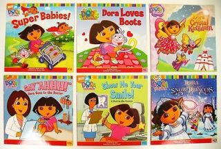 Lot 6 Dora the Explorer kids story picture books Goes to Doctor 
