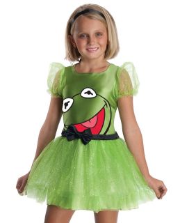 Kids Girls Kermit Frog Muppets Halloween Costume Dress