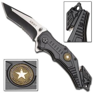   Assisted   Military U.S. Army Rescue Folding Pocket Knife 10 TD616 8