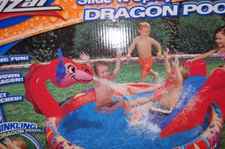 Banzai NIB Slide & Spray Dragon Play Pool Kids Fun Swim