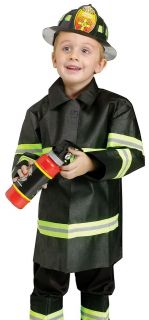 Firefighter Fire Chief Kids Halloween Costume Toddler 24 mo 2T
