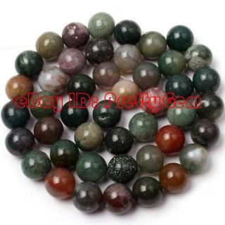 20mm 16mm 14mm 12mm 10mm 8mm 6mm 4mm Round Indian Agate Gemstone Beads 