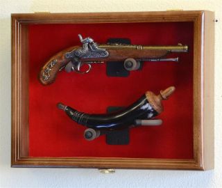   Flintlock Antique Knife Gun Display Case Shadowbox Cabinet Rack
