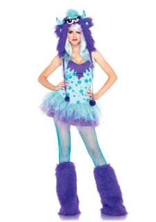 Sexy Polka Dotty Rave Cute Scary Cartoon Halloween Costume Outfit