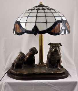 American Staffordshire Terrier, Bronze Lamp, Art Dog AMSTAFF