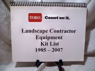 Toro Landscape Contractor Equipment Kit List 1985 2007