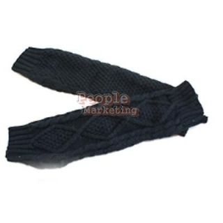 Women Knitting Crochet Fashion Fingerless Wristlet Glove Long Arm 