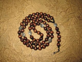   Style Wooden Rosary Bead set Irish Celtic Protective Shield bead