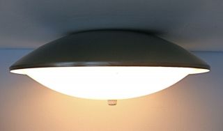   Century Space Age Danish Mod Spaceship Domed Starlight Ceiling Light