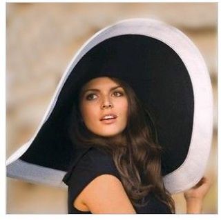 Womens Elegant 17cm Large Wide Brim Floppy Beach Hat