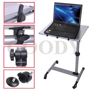   Adjustable Sofa Food Tray Rolling Hospital Over Bed Laptop Table TV