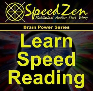 Learn Speed Reading Aid Subliminal CD self hypnosis nlp hemi sync 