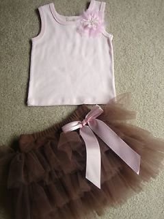 HAUTE BABY Boutique Top & Tutu Baby Girl Size 24 Mos. NWOT