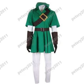 New  The Legend of Zelda Link Cosplay Costume all size