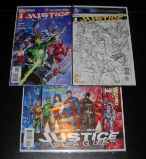   LEAGUE #1 2nd, 3rd, & 7th Print Sketch Variant, DC 2011, NEW 52, 3