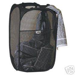 Lotus Mesh Fabric Salon Towel Laundry Hamper in Black