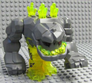 NEW Lego Power Miner Neon Green Huge ROCK MONSTER Yellow Geolix Figure 