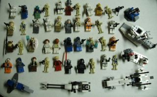 Lot of 40 Lego STAR WARS Mini Figures Minifigs + More Jedi Sith w 