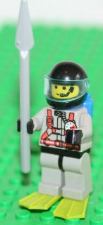 LEGO MINIFIGURE DIVER WITH AIR TANKS,SPEAR USED( ON $10 