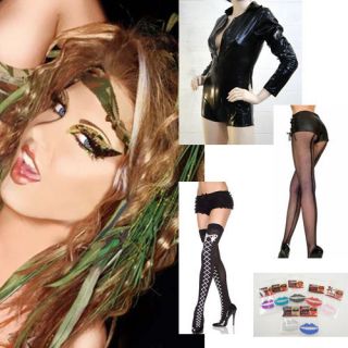   Army Camo Costume Halloween Bodystocking/Makeup/Thigh High/Leggings