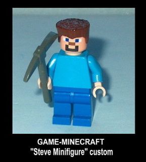 GAME Lego Minecraft Steve with axe as a MINIFIGURE Custom 21102 NEW 