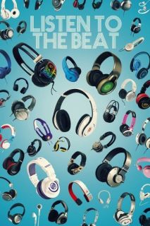 New Listen to the Beat Headphones Poster