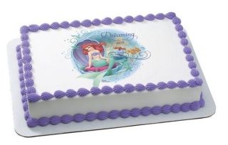 Little Mermaid Ariel Edible Cake OR Cupcake Toppers Decoration by 
