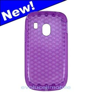 For LG 500G New rubberized skin Purple Gel cell phone case cover 