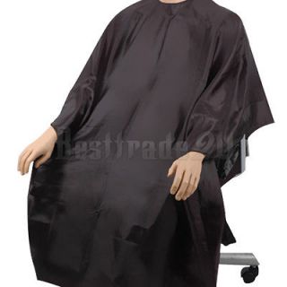 SALON HAIRDRESSING HAIR CUTTING GOWN BARBERS BLACK CAPE Size M Free 