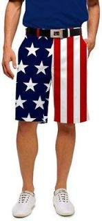 mens LOUDMOUTH Golf Shorts  Stars and Stripes  Size 44 Brand New 