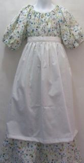 Girls Pioneer Little House on the Prairie dress set Colonial costume 