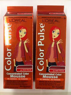 Oreal Color Pulse Concentrated Color Mousse (RED PULSE #40) NEW.
