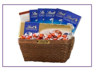 Lindt Milk Chocolate Lovers Gift Basket (2lb. 13 oz) Great Gift Idea