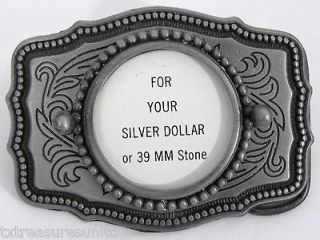 BELT BUCKLES mens casual western USA accessories silver dollar coin 