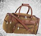 17 Brown Faux Leather Tote Bag Duffle Luggage Duffle Gym Carry On 