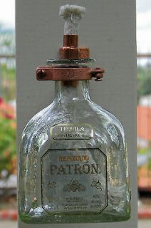   Torch Hanging Oil Lamp Empty Patron Tequila Liquor Bottle Wow Gift