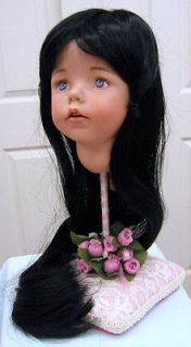 CHYNA WIG Long Black Straight Hair with Bangs size 10 11 for girl/lady 