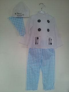   Fancy Dress Costume Complete Outfit Chef / Cook NEW 3 5 or 5 7