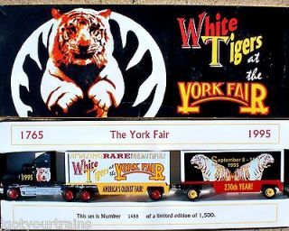   York Fair THE RARE WHITE TIGERS Dually Tractor Truck Double Tandem