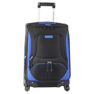   SPINNER BLACK BLUE 20 CARRYON SUITCASE LUGGAGE $280 VALUE NEW