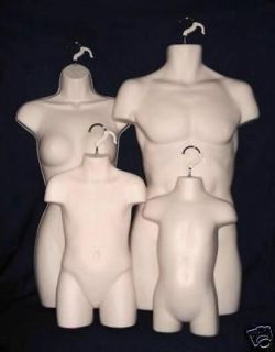 set of flesh child,toddler, male & female Mannequins