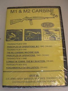 M1 & M2 CARBINE NATIONAL ARCHIVE COMPILED TRAINGING FILMS DVD NEW M 