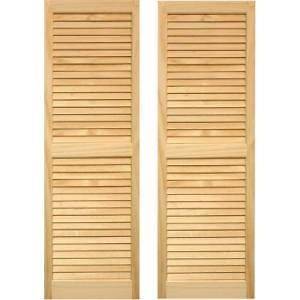 15 x 81 Wood Louvered Shutters (Fixed)  DEFECTIVE SOLD AS IS