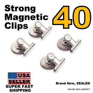   MAGNETIC METAL SPRING CLIPS CLAMPS HOME SCHOOL OFFICE FILE CABINET