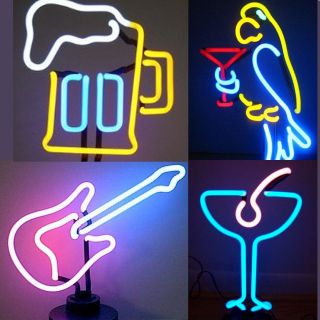 FREE SHIPP 14 Neon Lamp Margarita Parrot Martini Beer Mug Rock Roll 
