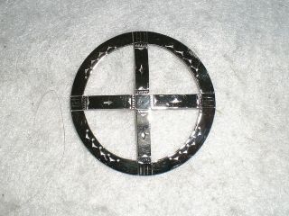 Medicine Wheel Quilled German Silver Design Stamped #1